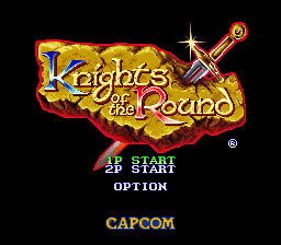 Knights of the Round (Europe) Title Screen